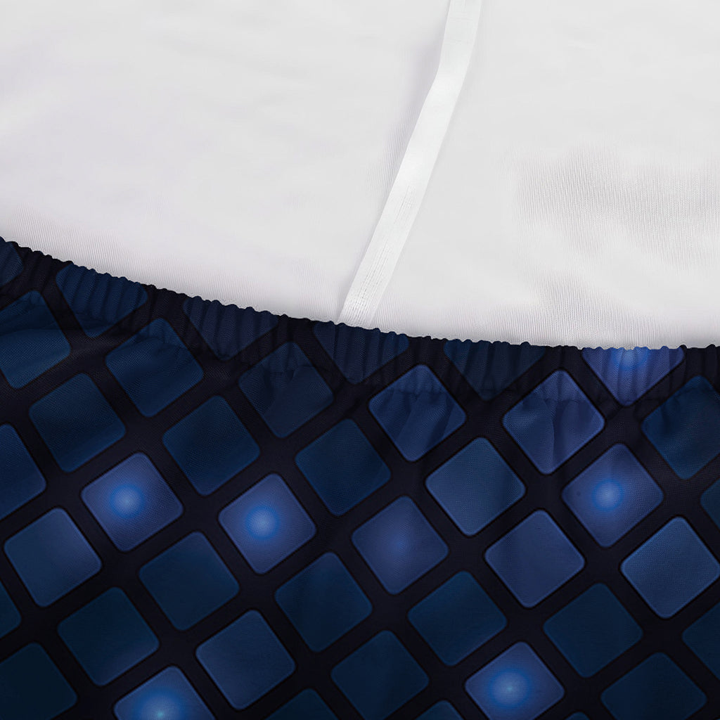 Blue Disco Lights Pattern Print Sofa Cover