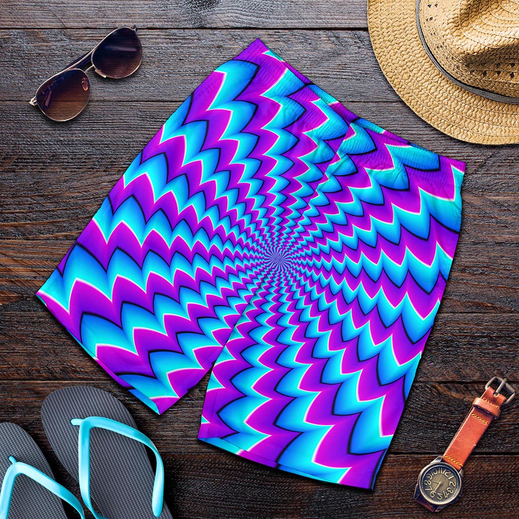 Blue Dizzy Moving Optical Illusion Men's Shorts