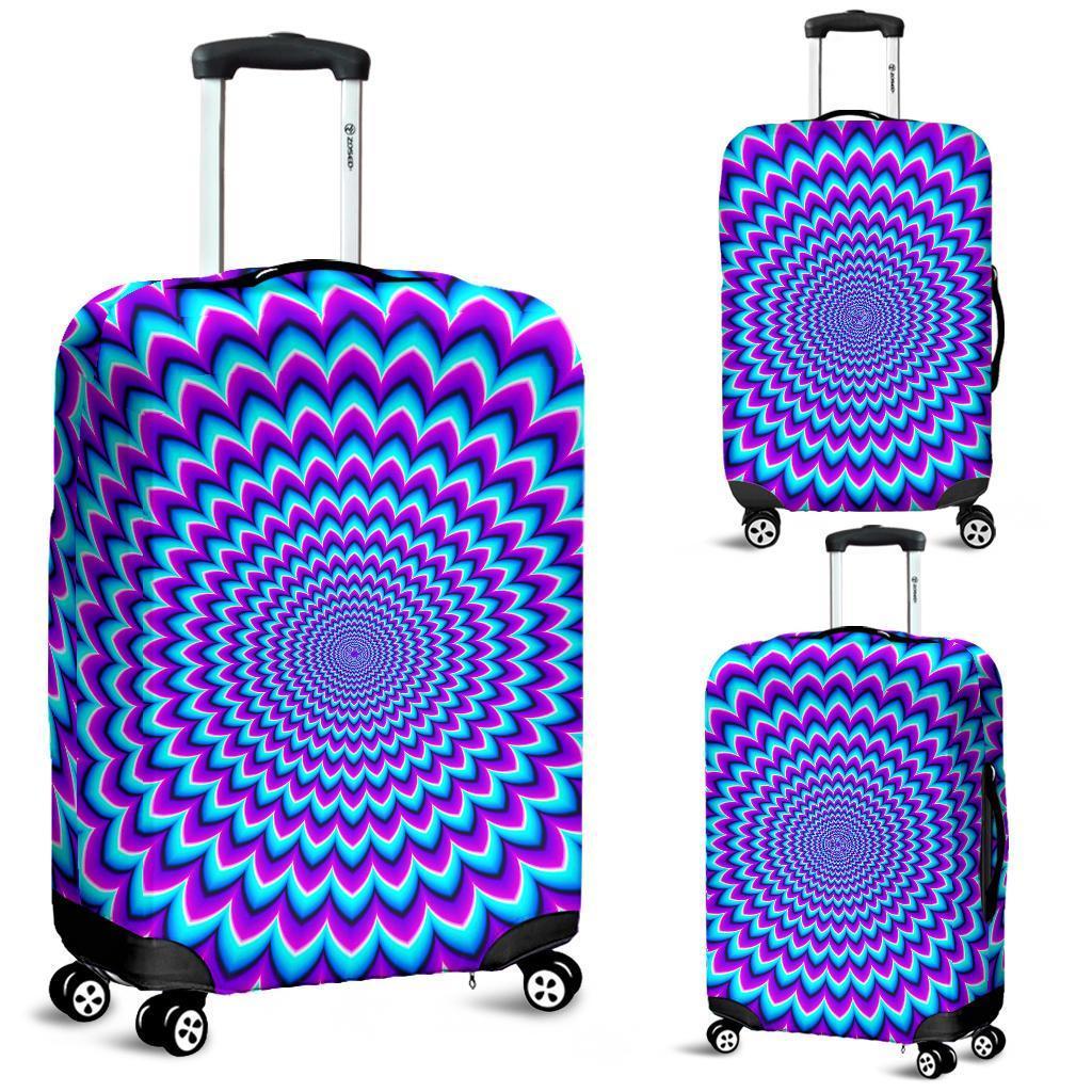 Blue Expansion Moving Optical Illusion Luggage Cover GearFrost