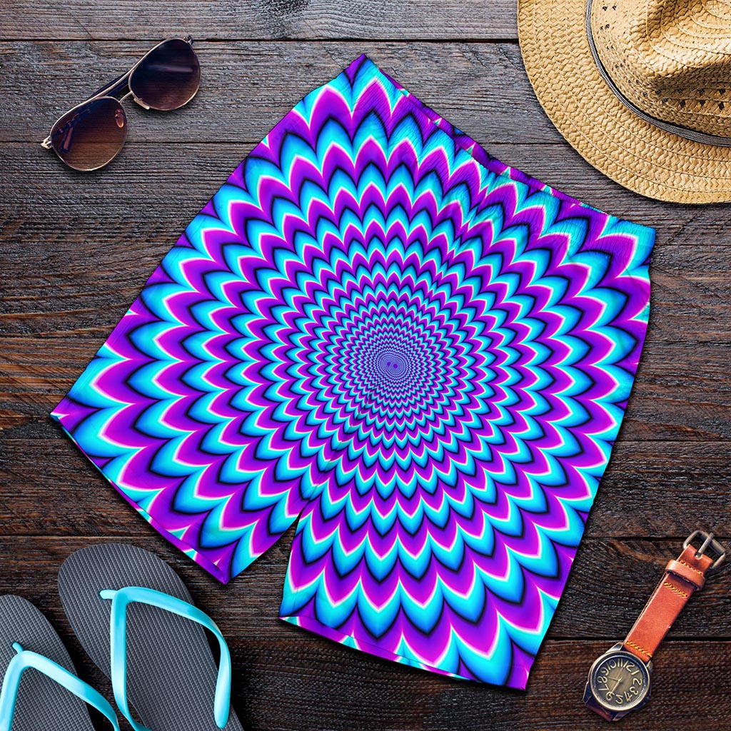 Blue Expansion Moving Optical Illusion Men's Shorts