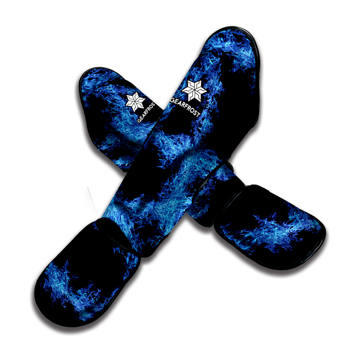 Blue Flame Pentagram Print Muay Thai Shin Guard