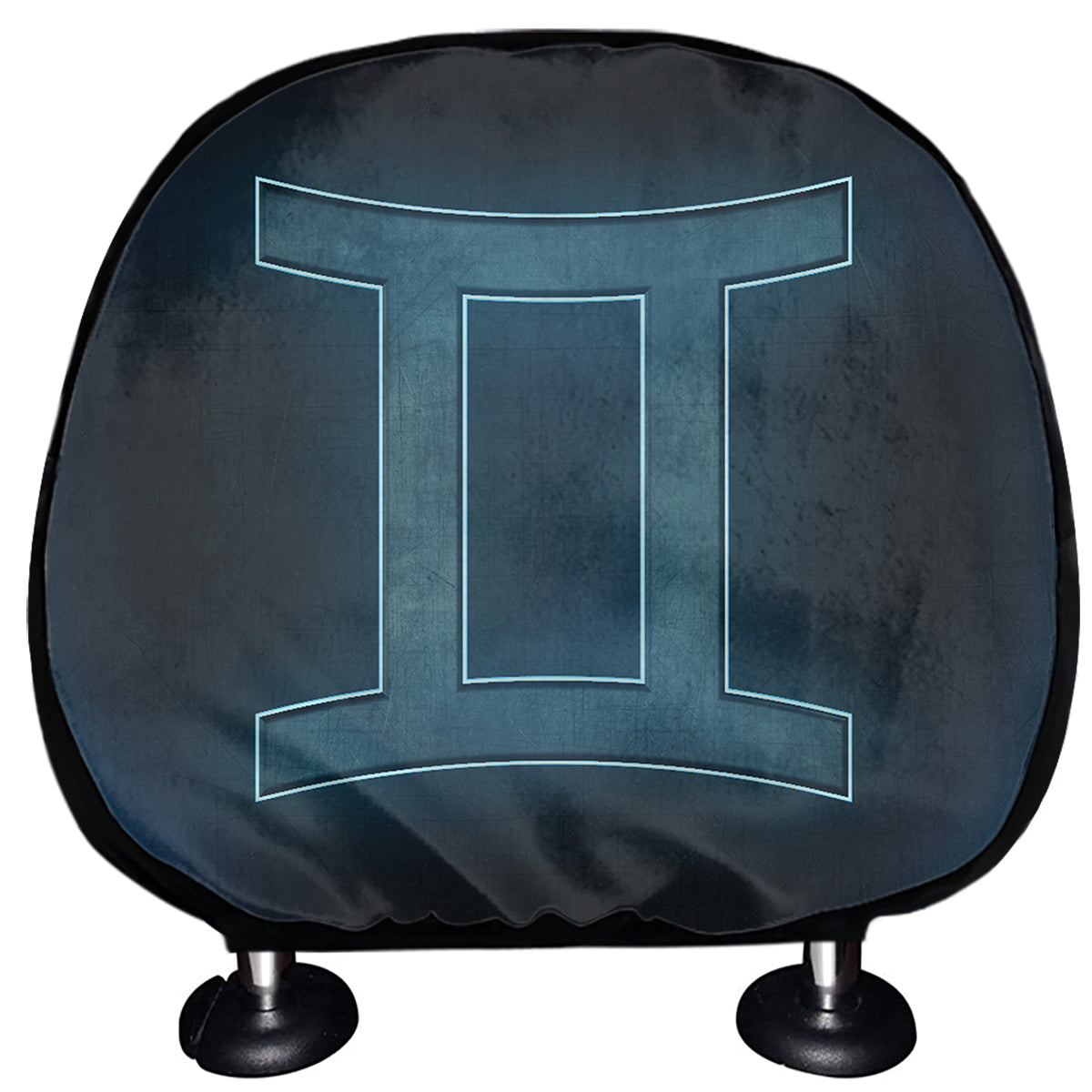 Blue Gemini Zodiac Sign Print Car Headrest Covers