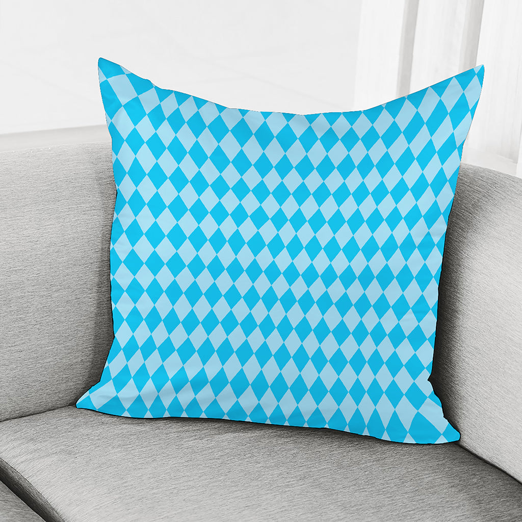 Blue Harlequin Pattern Print Pillow Cover