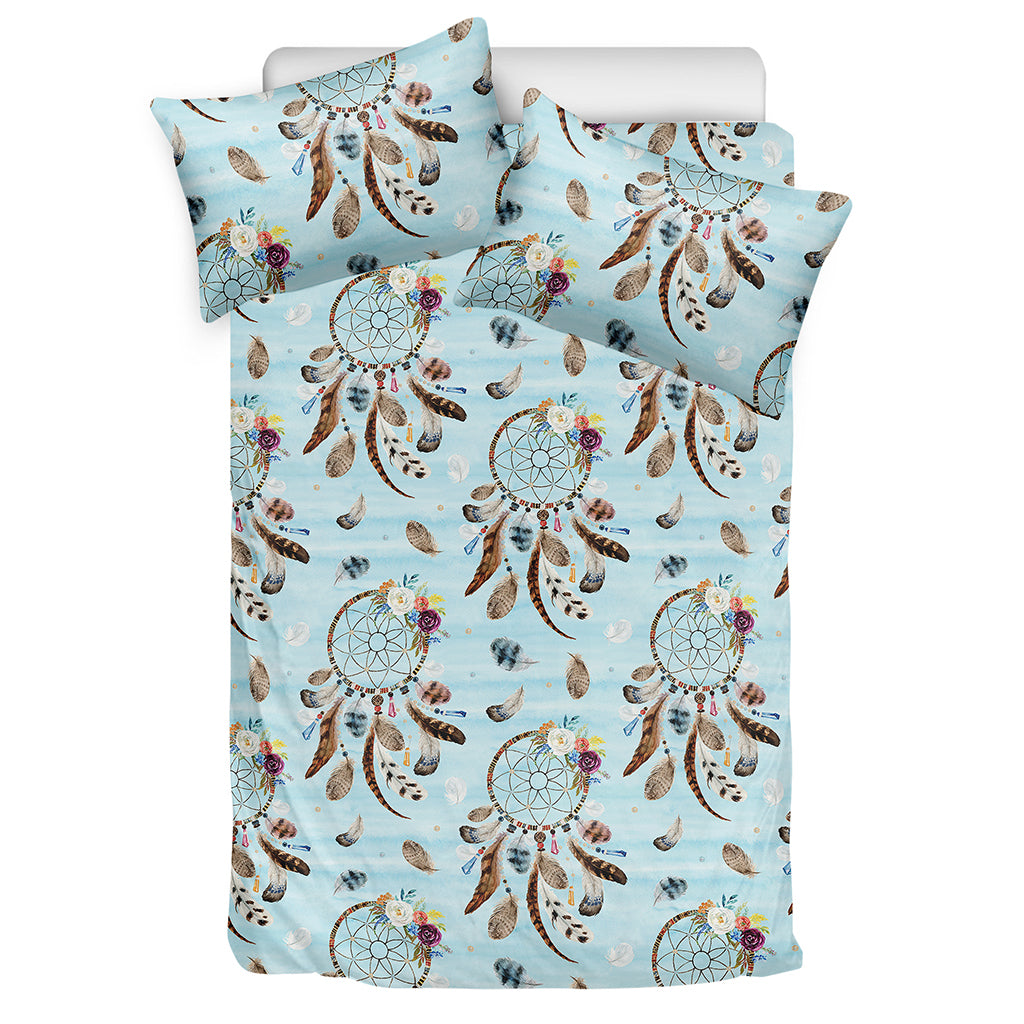 Blue Indian Dream Catcher Pattern Print Duvet Cover Bedding Set