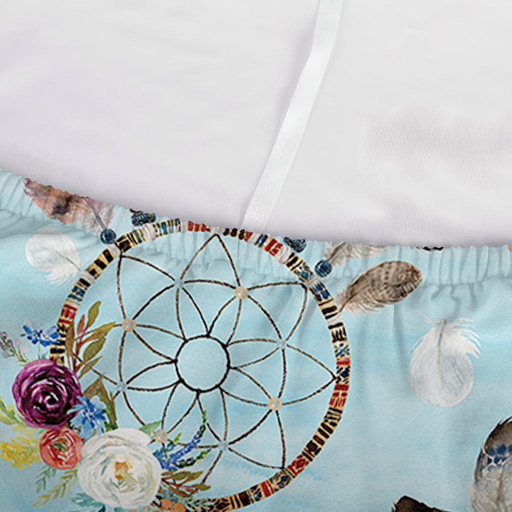 Blue Indian Dream Catcher Pattern Print Sofa Cover