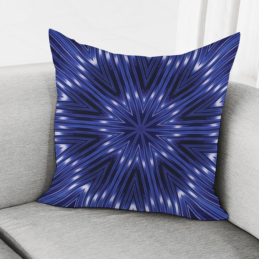 Blue Kaleidoscope Print Pillow Cover