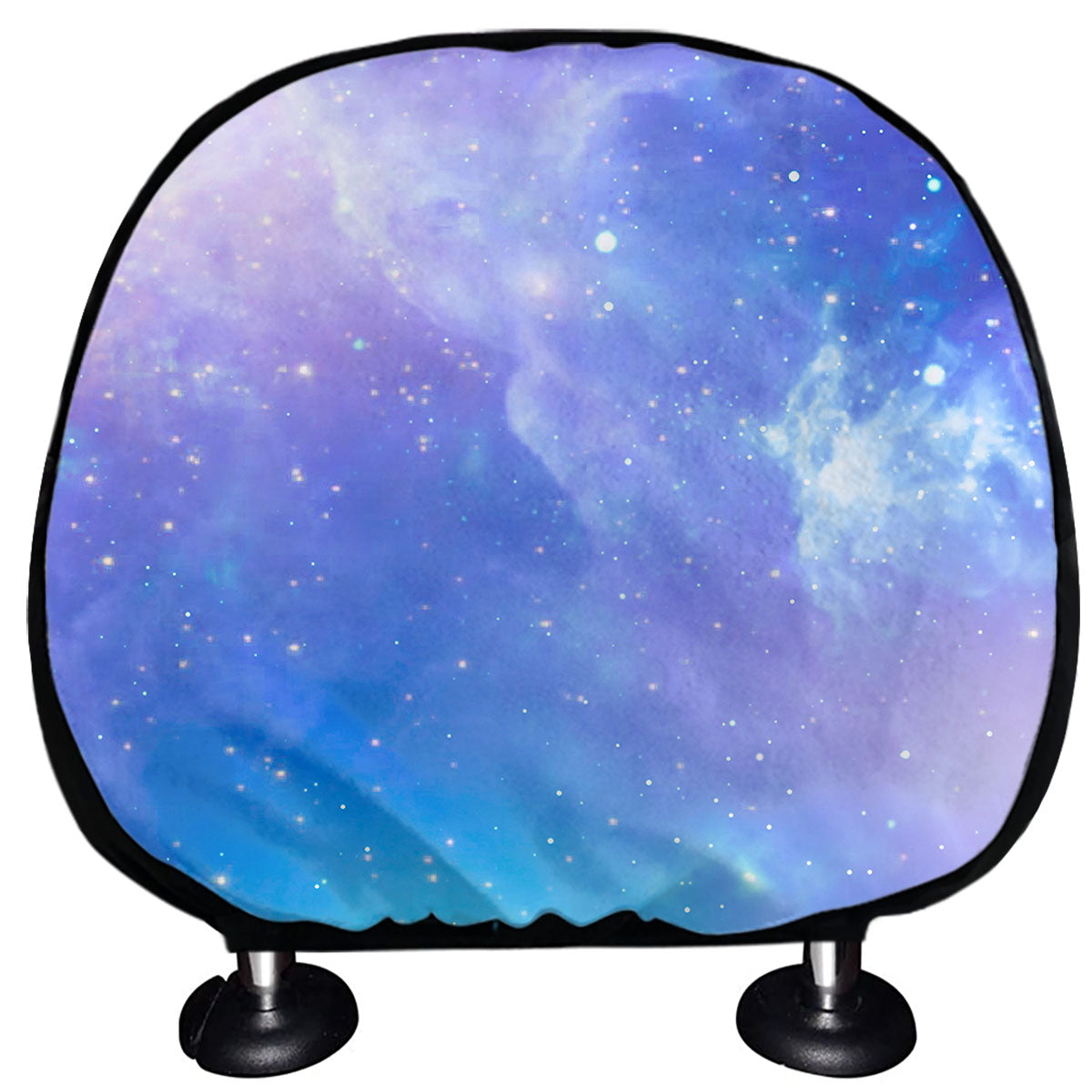 Blue Light Nebula Galaxy Space Print Car Headrest Covers