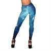 Blue Light Sparkle Galaxy Space Print Women's Leggings GearFrost