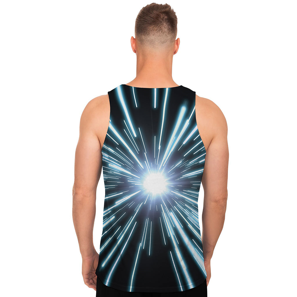 Blue Lightspeed Print Men's Tank Top