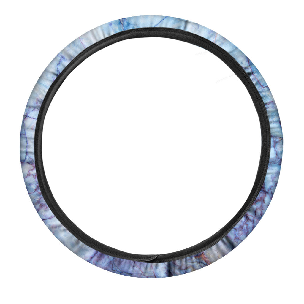 Blue Marble Print Car Steering Wheel Cover