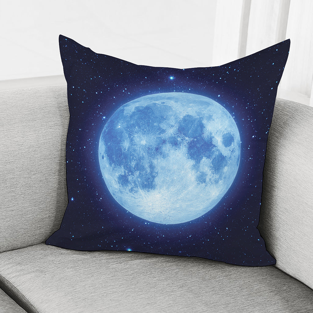 Blue Moon Print Pillow Cover