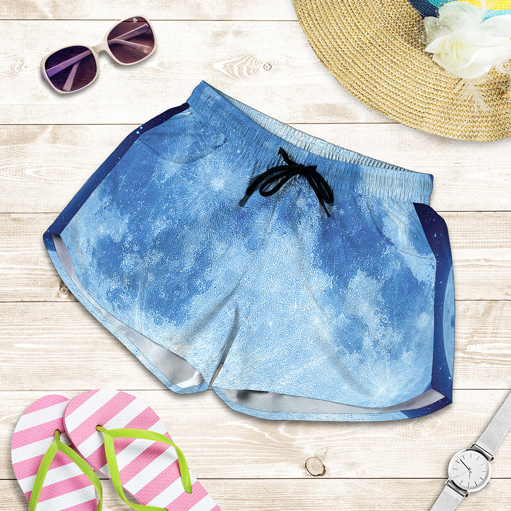 Blue Moon Print Women's Shorts