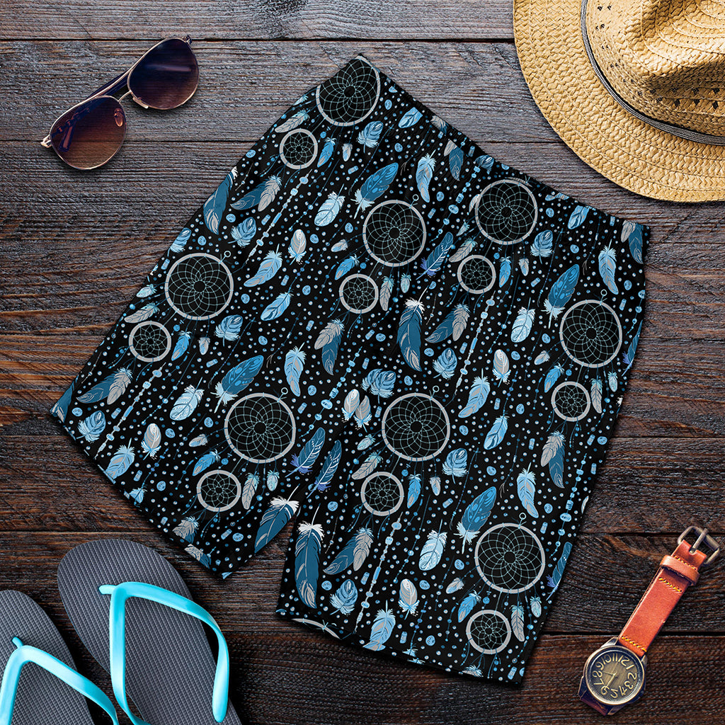 Blue Native Dream Catcher Pattern Print Men's Shorts