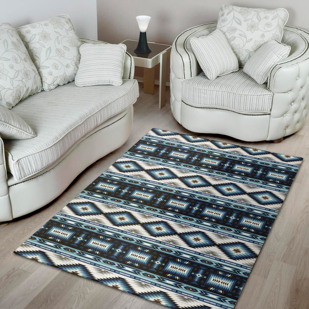Blue Native Pendleton Navajo Print Area Rug