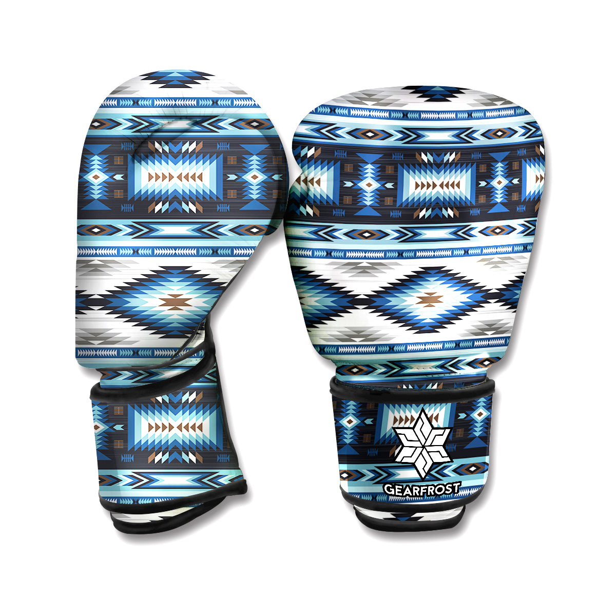 Blue Native Pendleton Navajo Print Boxing Gloves