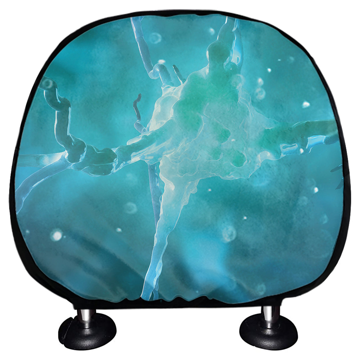 Blue Neurons In The Brain Print Car Headrest Covers