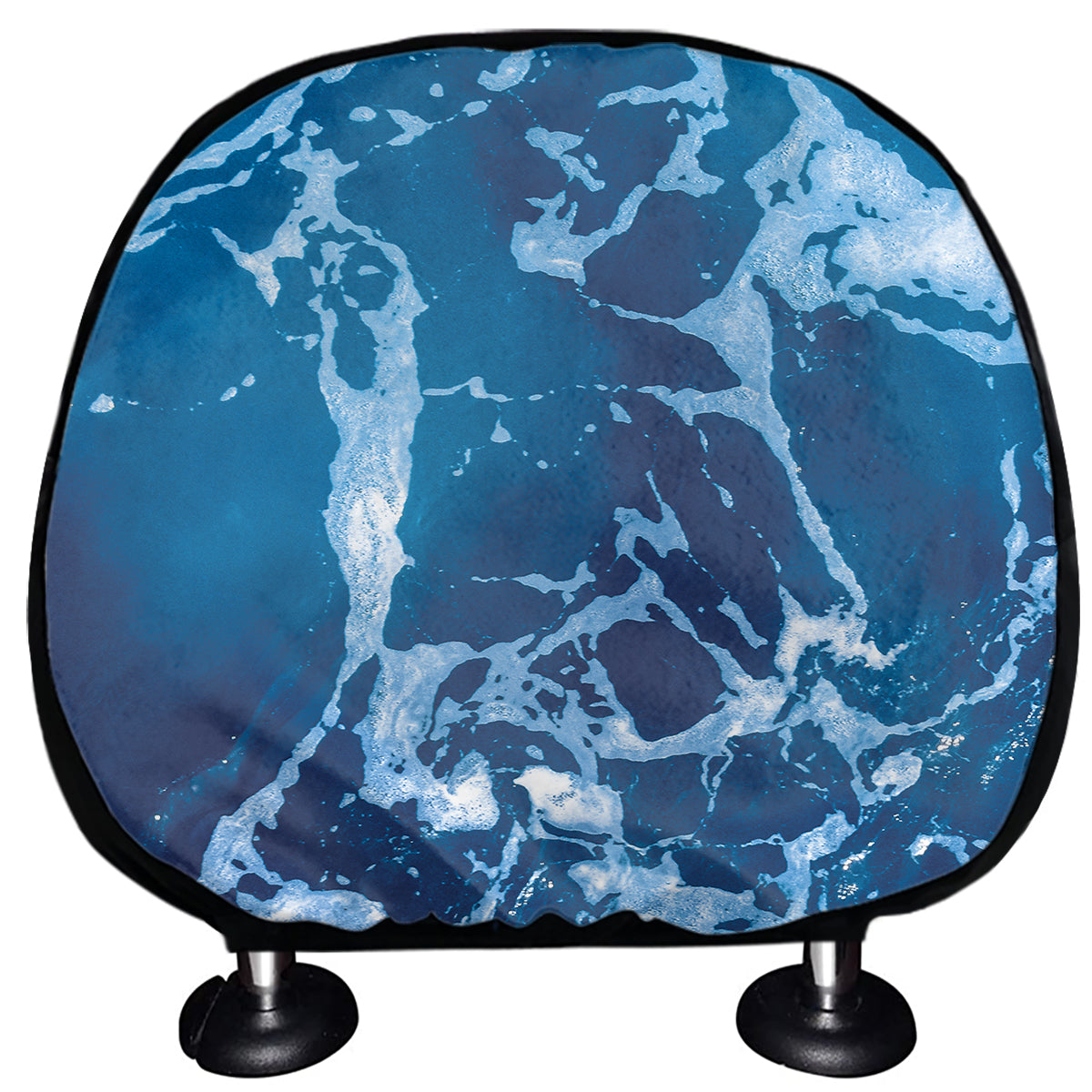 Blue Ocean Print Car Headrest Covers