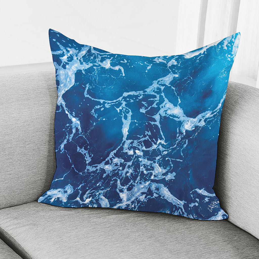 Blue Ocean Print Pillow Cover