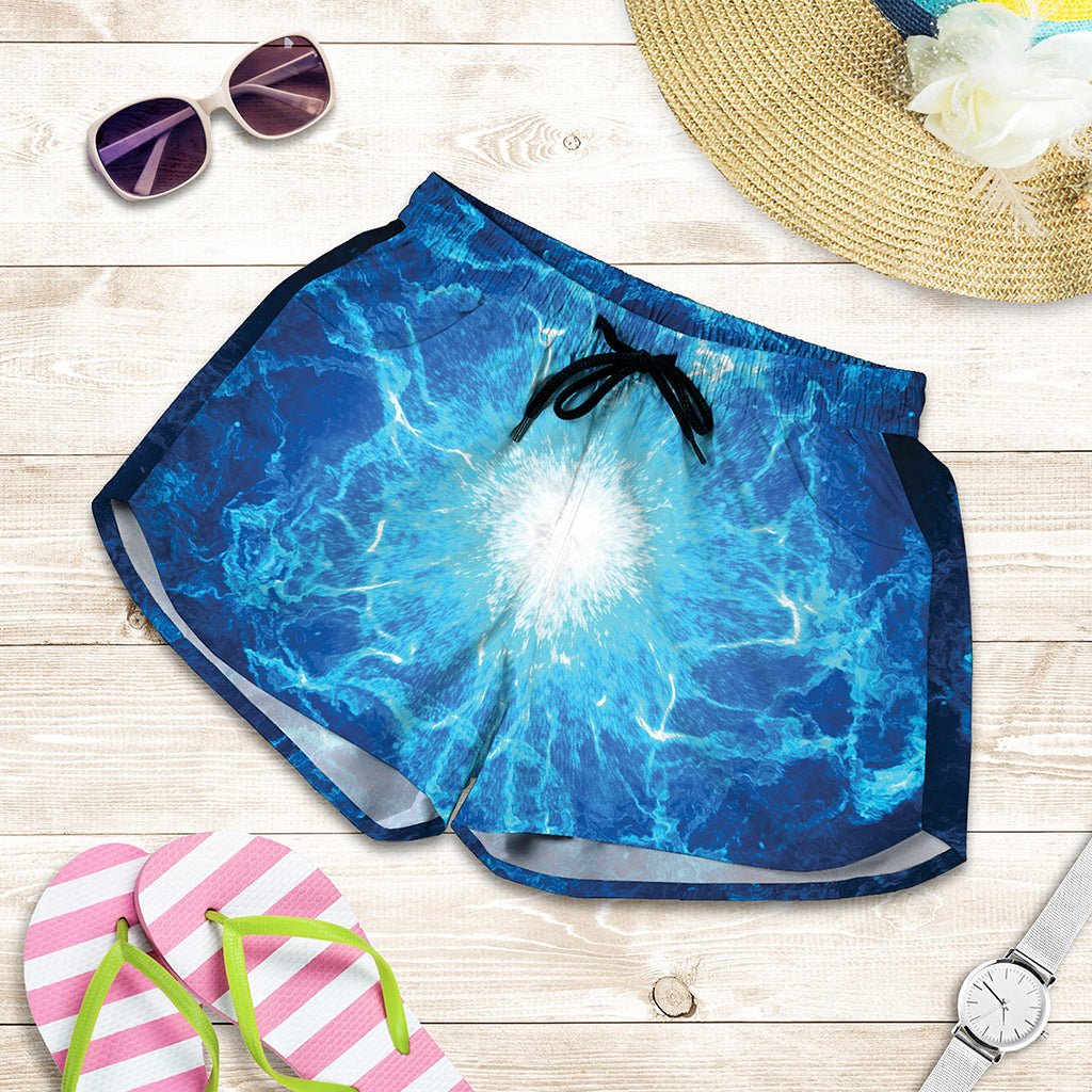 Blue Plasma Energy Print Women's Shorts