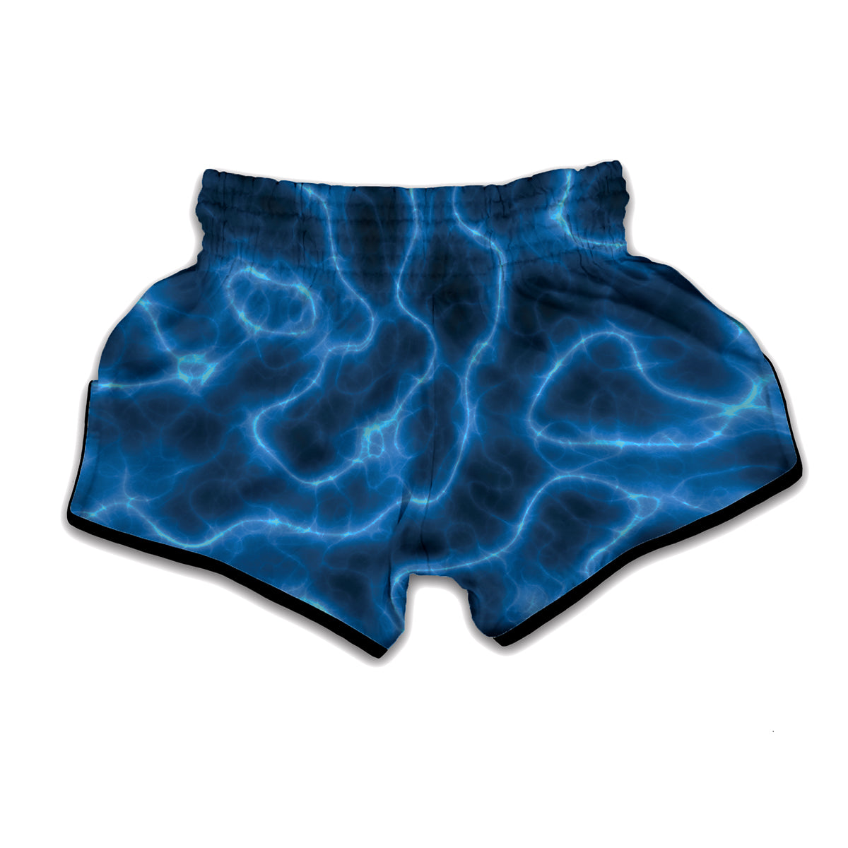 Blue Plasma Print Muay Thai Boxing Shorts