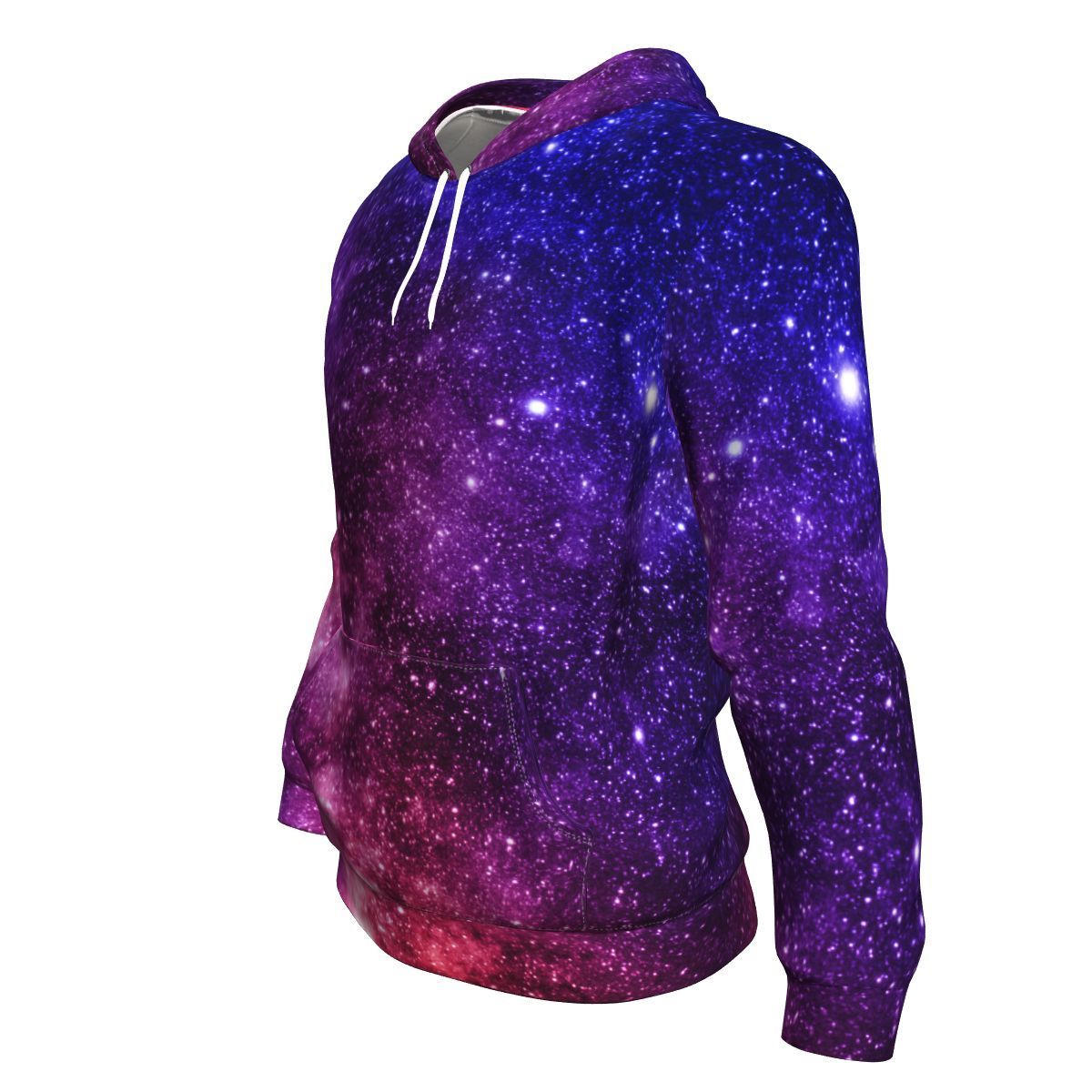 Blue Purple Stardust Galaxy Space Print Unisex Pullover Hoodie GearFrost