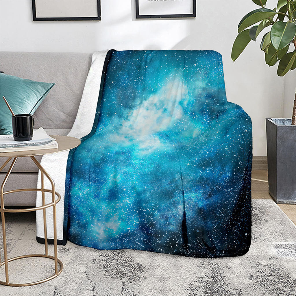 Blue Sky Universe Galaxy Space Print Blanket