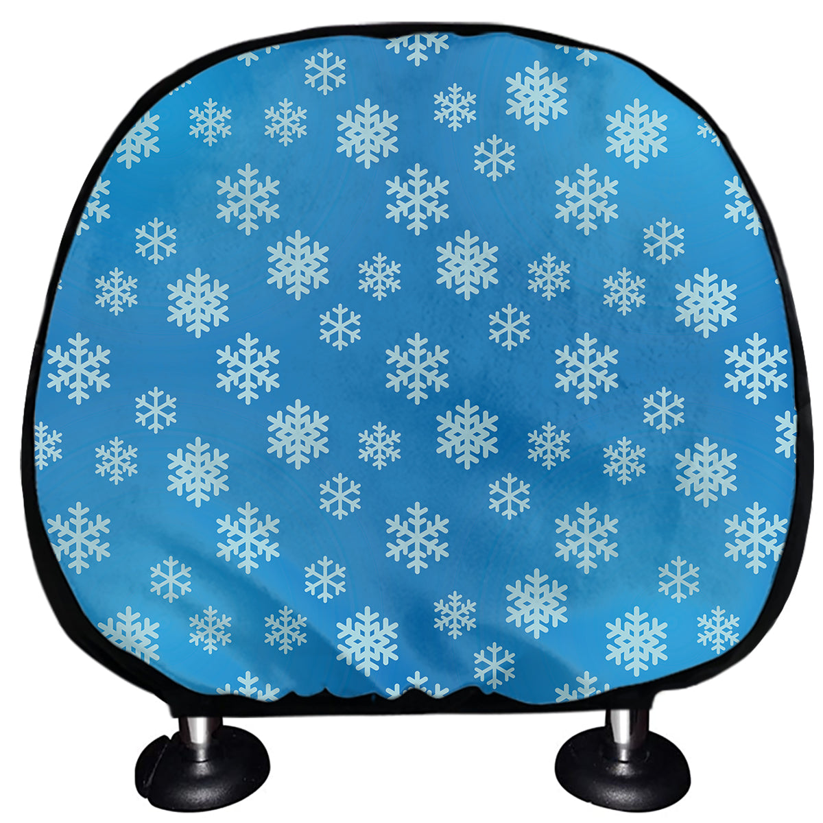Blue Snowflake Pattern Print Car Headrest Covers
