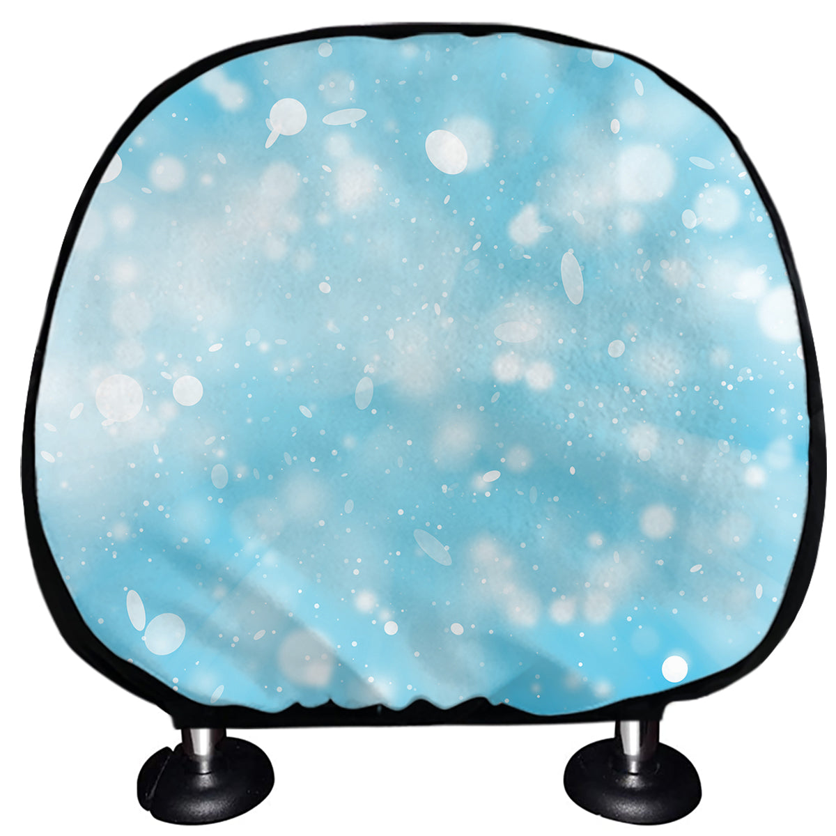 Blue Sparkle Light Print Car Headrest Covers