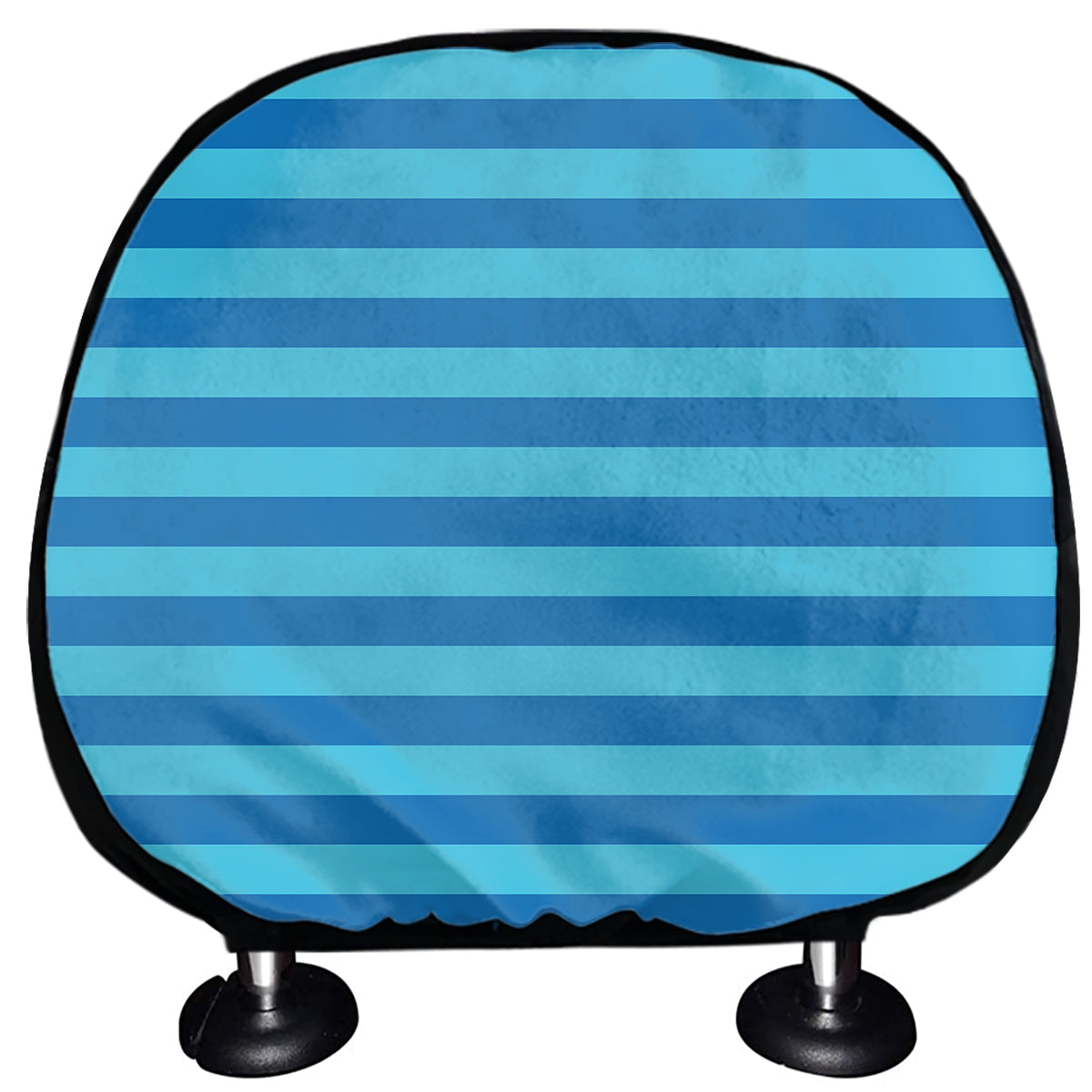 Blue Striped Pattern Print Car Headrest Covers