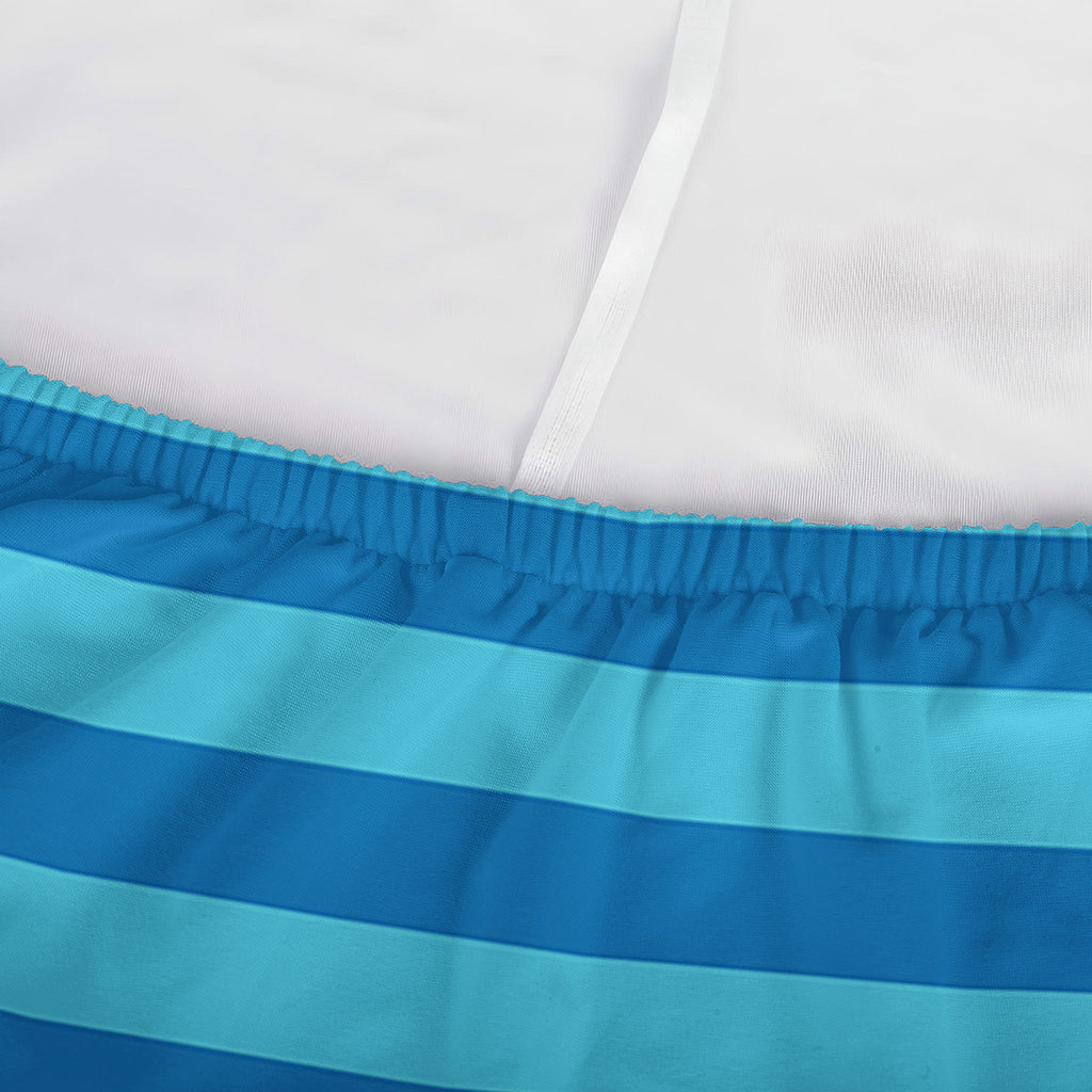 Blue Striped Pattern Print Sofa Cover