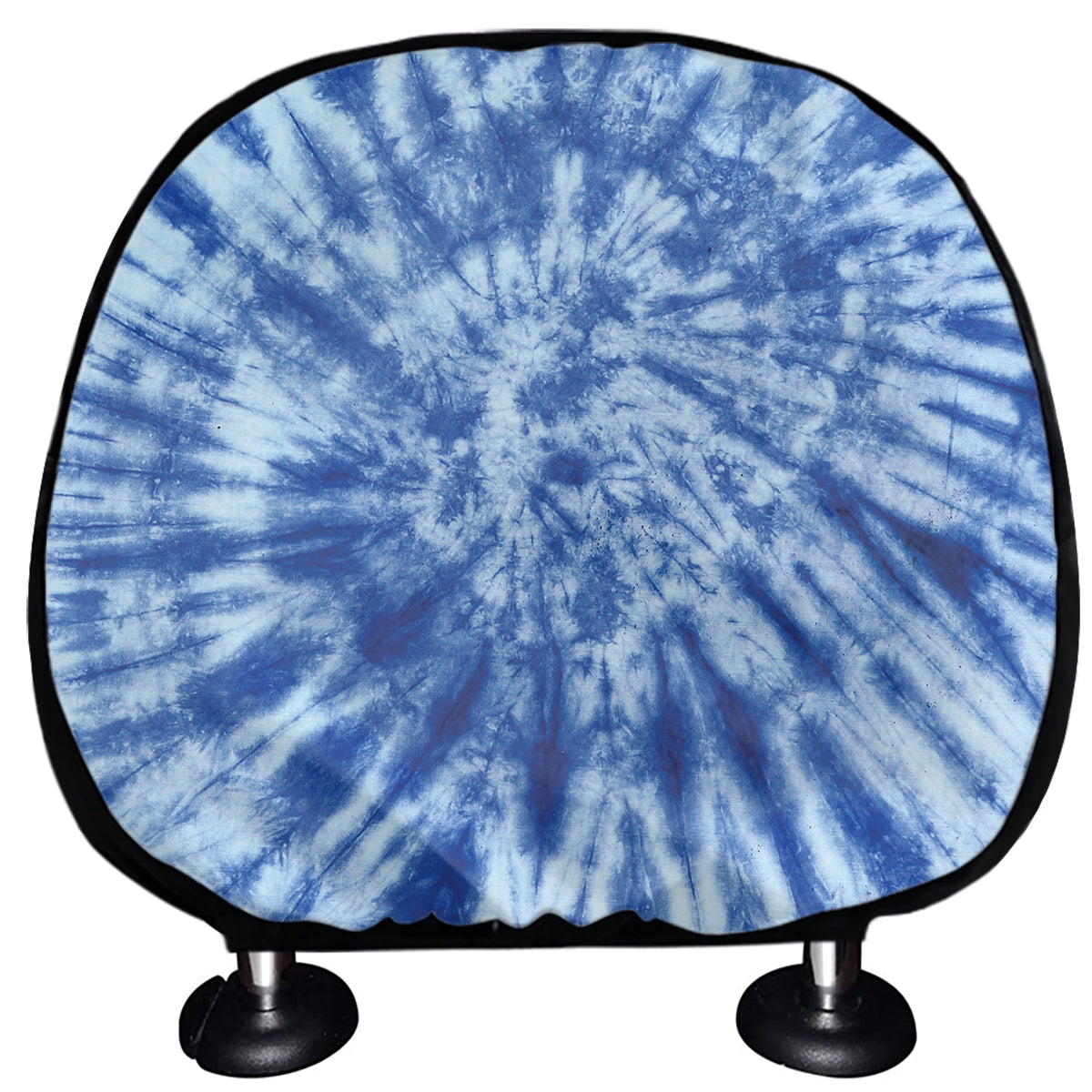 Blue Tie Dye Print Car Headrest Covers