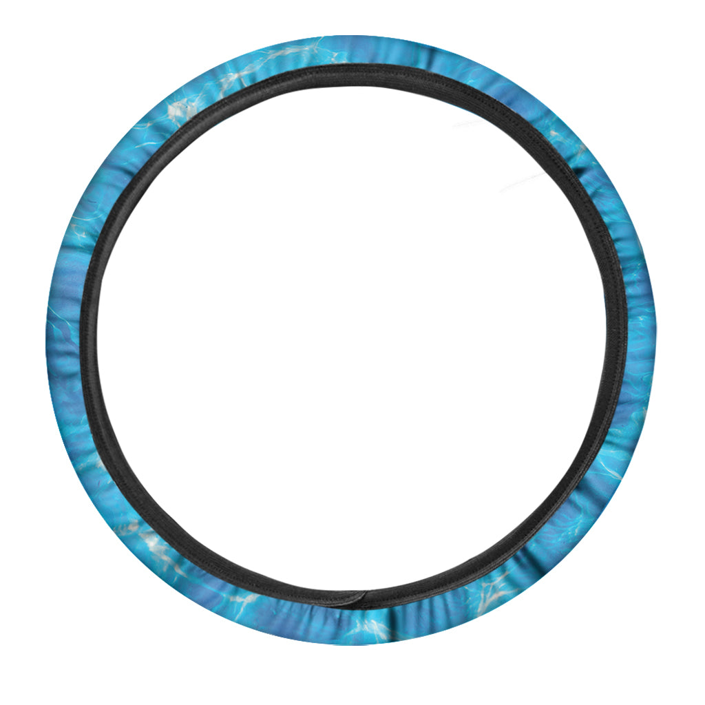 Blue Water Surface Print Car Steering Wheel Cover
