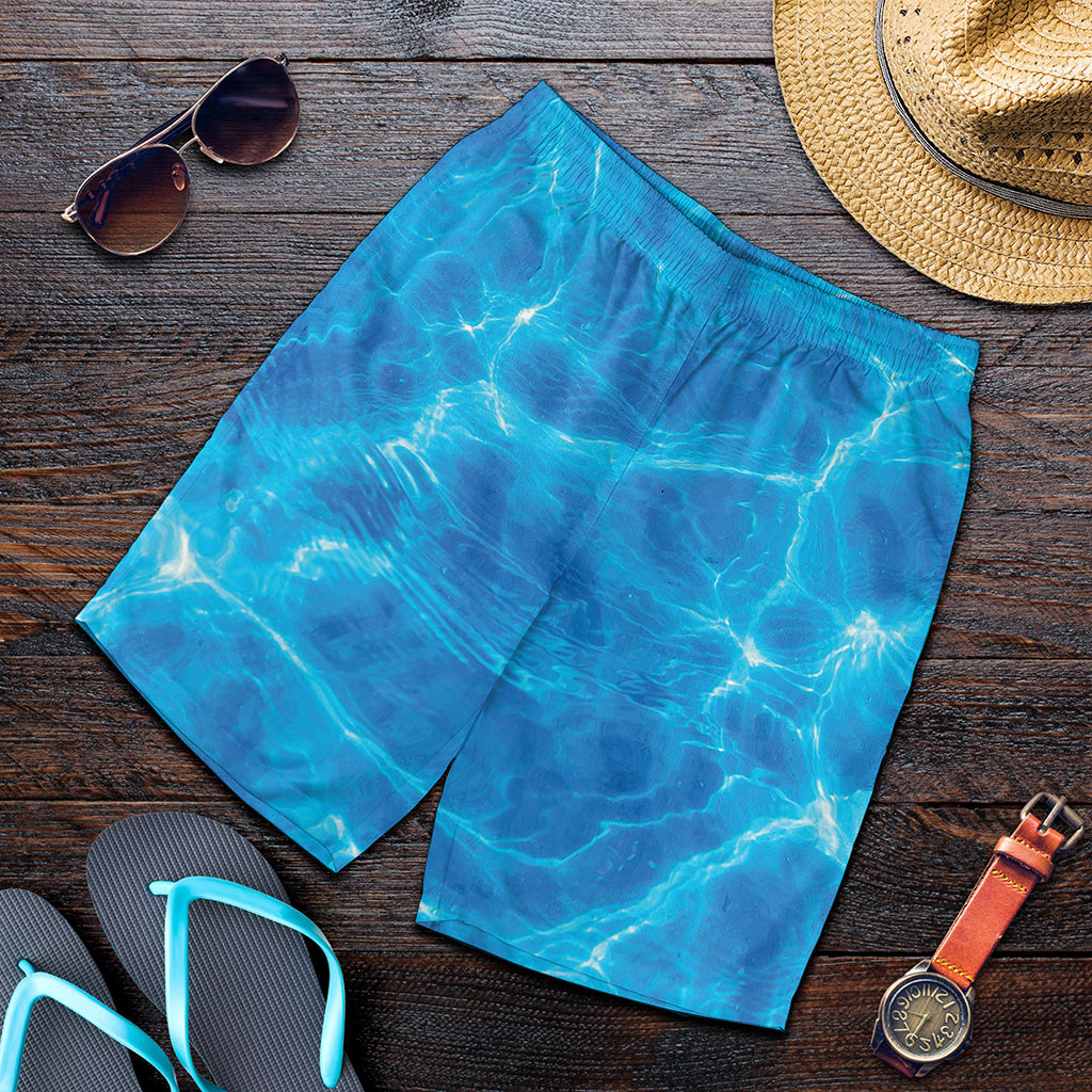Blue Water Surface Print Men's Shorts
