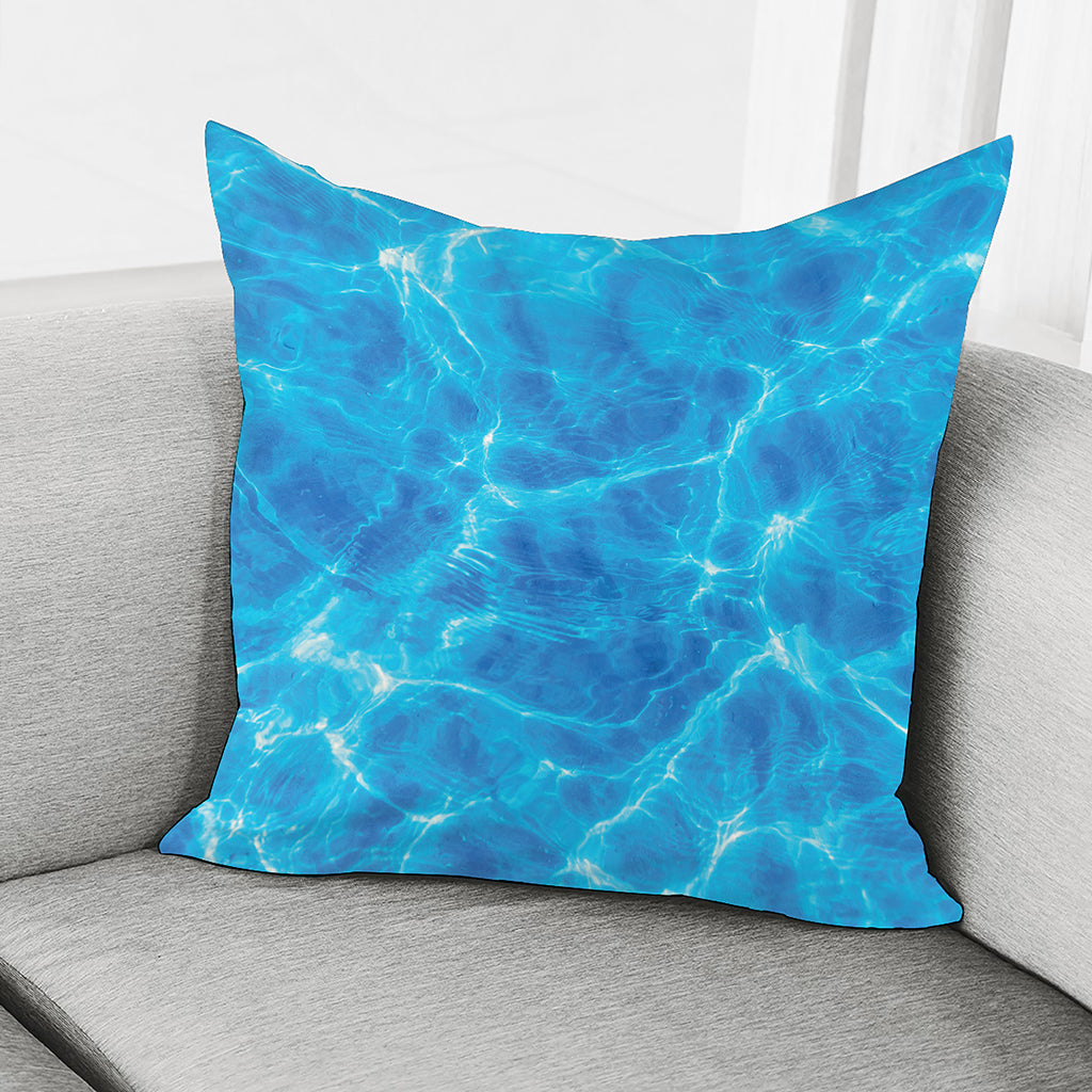Blue Water Surface Print Pillow Cover