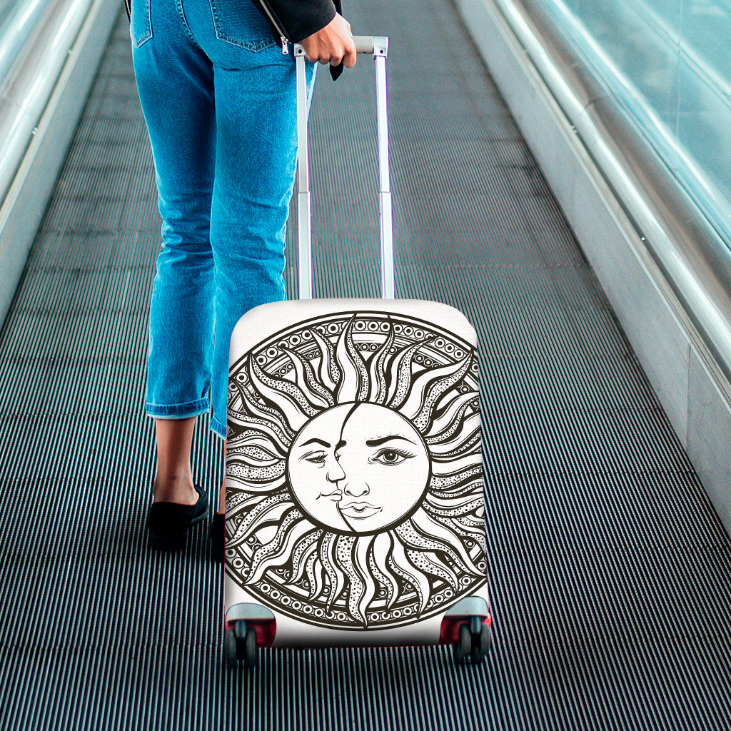 Bohemian Celestial Sun And Moon Print Luggage Cover