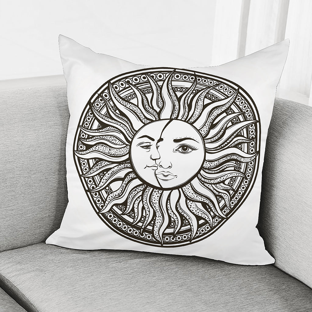 Bohemian Celestial Sun And Moon Print Pillow Cover
