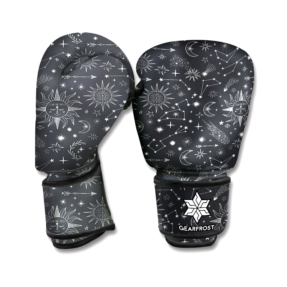 Bohemian Constellation Pattern Print Boxing Gloves
