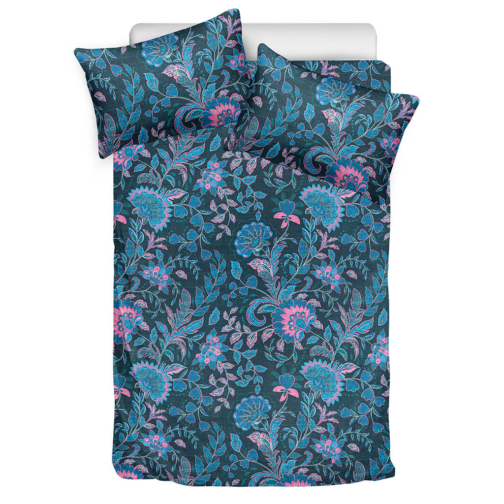 Bohemian Denim Jeans Pattern Print Duvet Cover Bedding Set