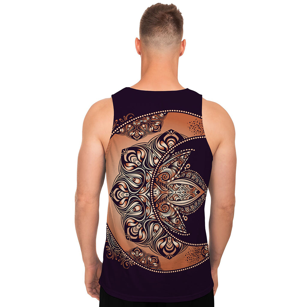Bohemian Moon And Sun Print Men's Tank Top