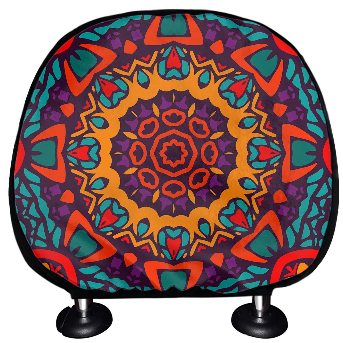 Bohemian Native Mandala Pattern Print Car Headrest Covers
