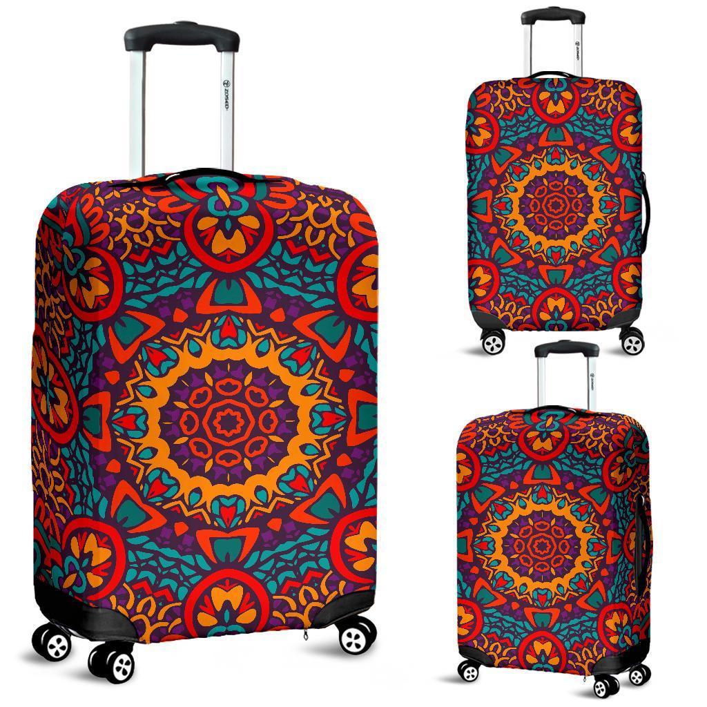 Bohemian Native Mandala Pattern Print Luggage Cover GearFrost