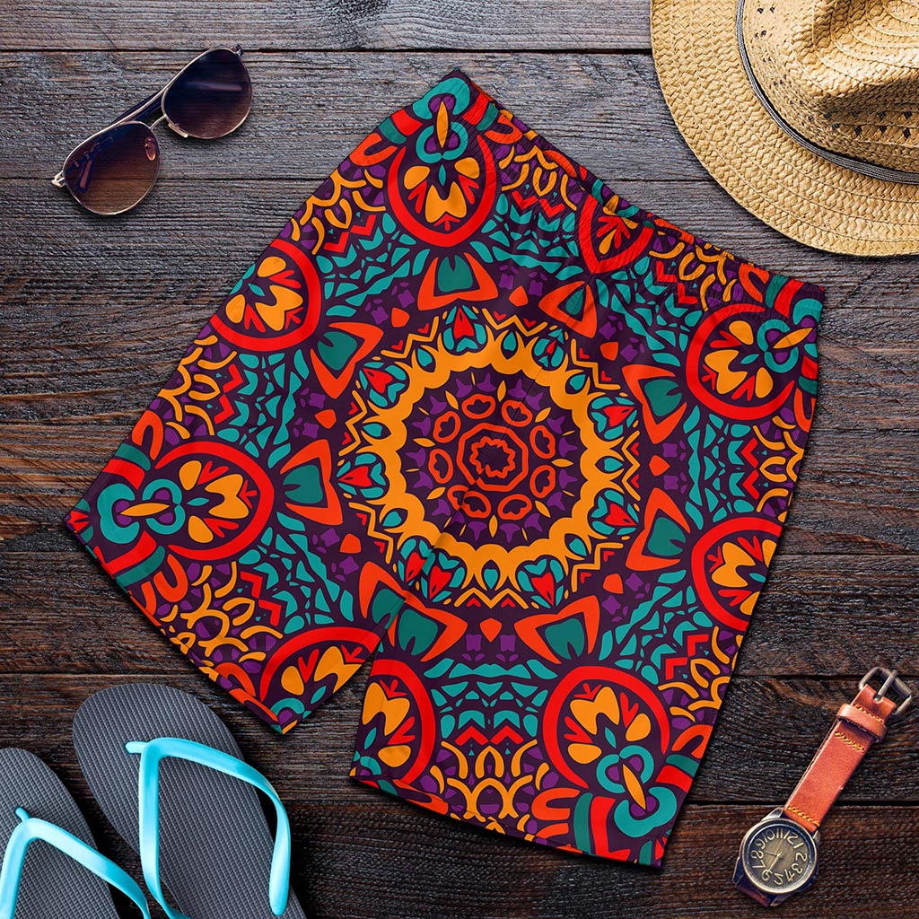 Bohemian Native Mandala Pattern Print Men's Shorts