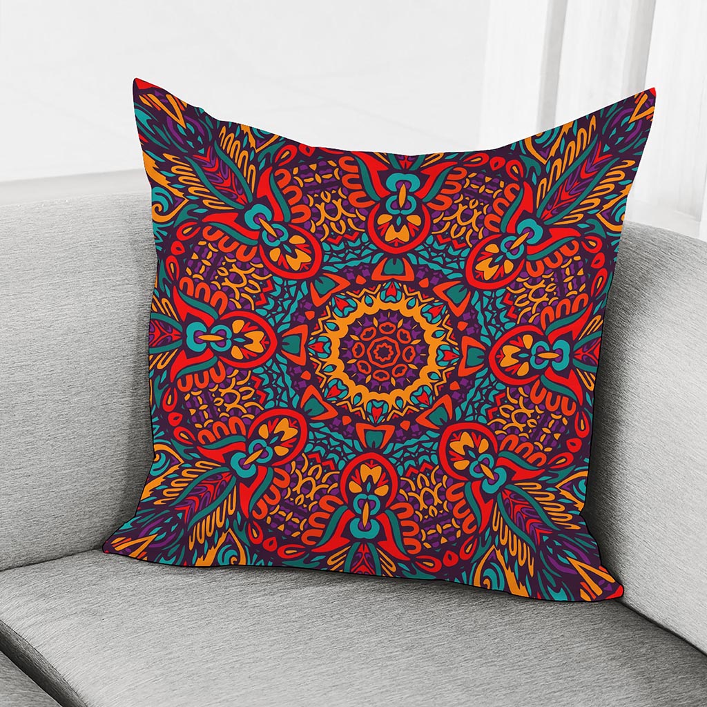 Bohemian Native Mandala Pattern Print Pillow Cover
