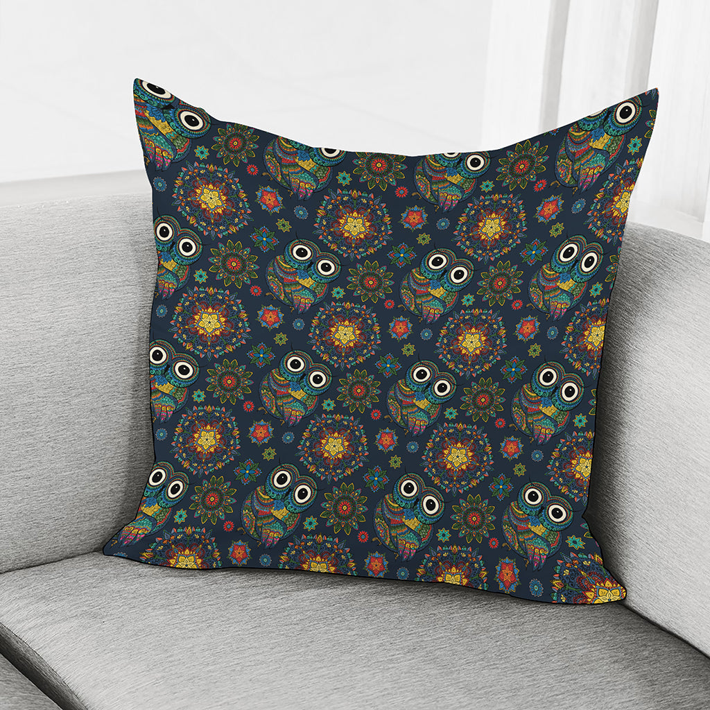 Bohemian Owl Pattern Print Pillow Cover