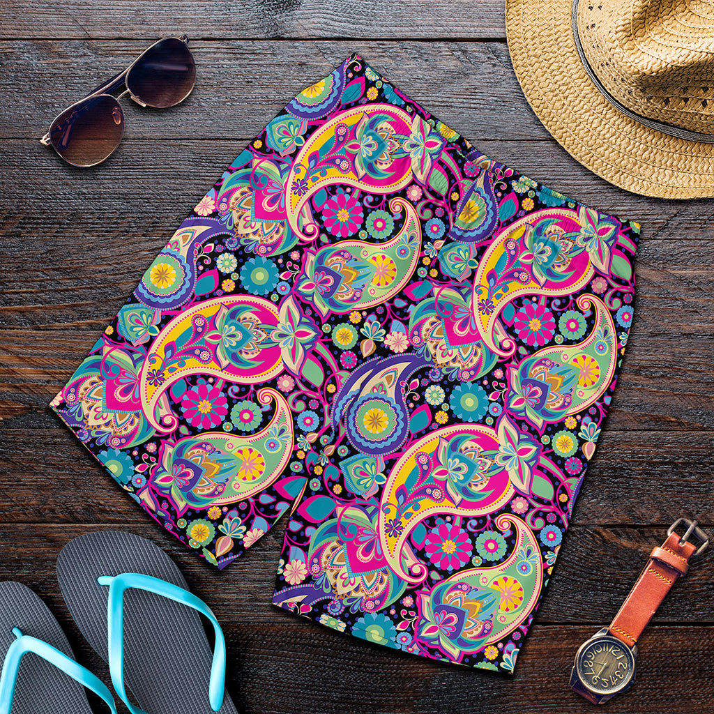Bohemian Paisley Pattern Print Men's Shorts