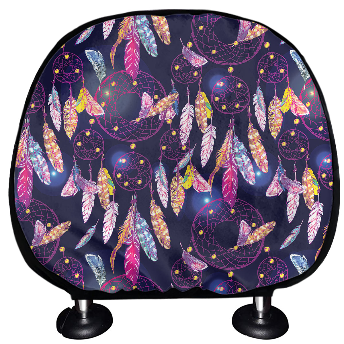 Boho Dream Catcher Pattern Print Car Headrest Covers