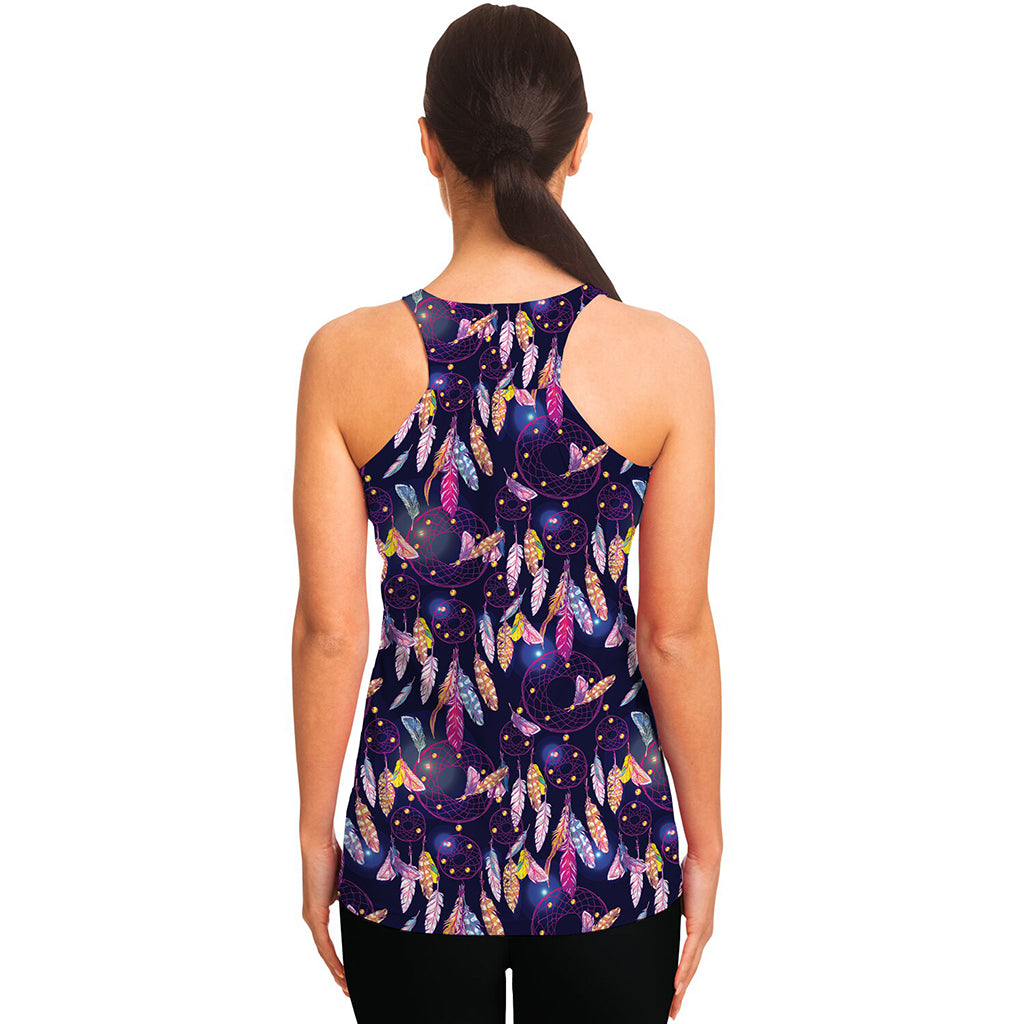 Boho Dream Catcher Pattern Print Women's Racerback Tank Top