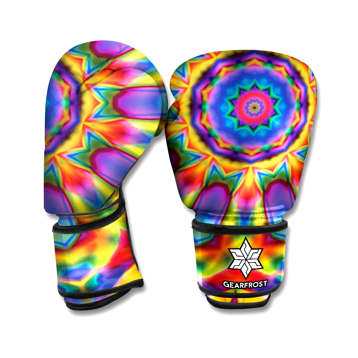 Boho Kaleidoscope Print Boxing Gloves
