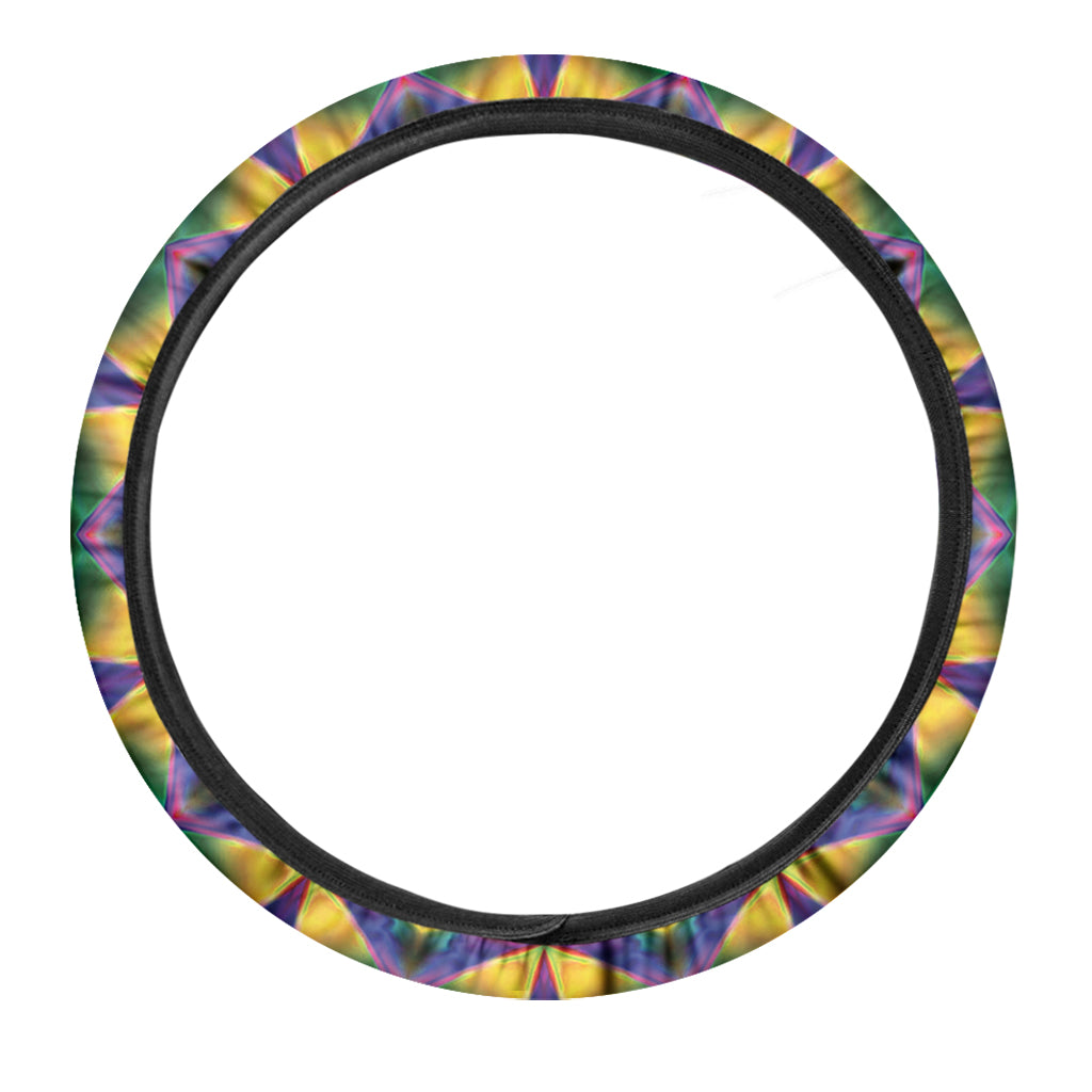 Boho Kaleidoscope Print Car Steering Wheel Cover