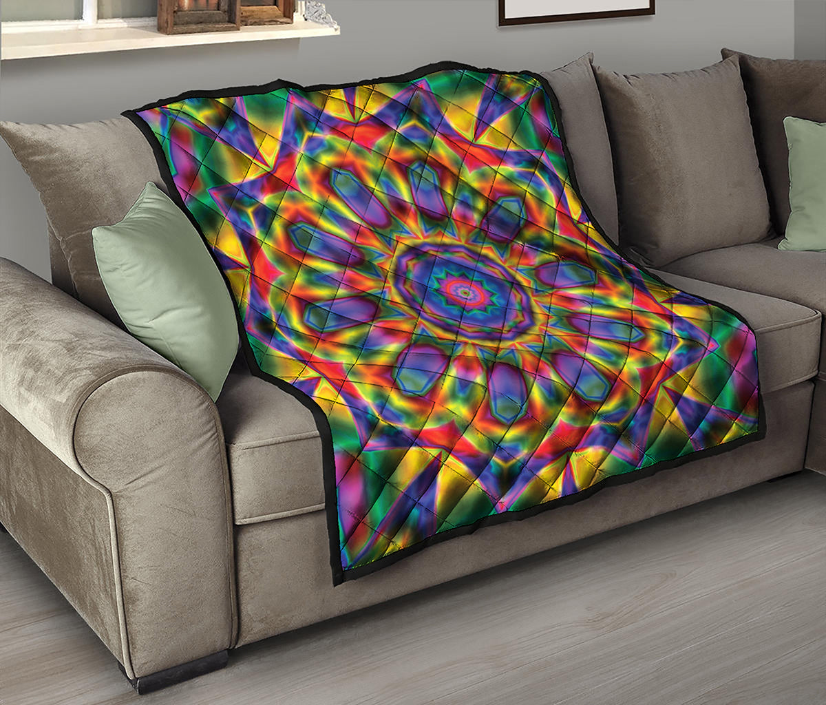 Boho Kaleidoscope Print Quilt
